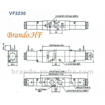 Válvula de solenoide de la serie VF VF3230